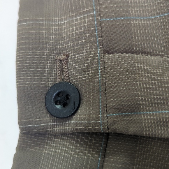 Nike Golf Fit Dry Plaid Shorts Men’s 36 Brown Performance Stretch Activewear - Picture 11 of 12
